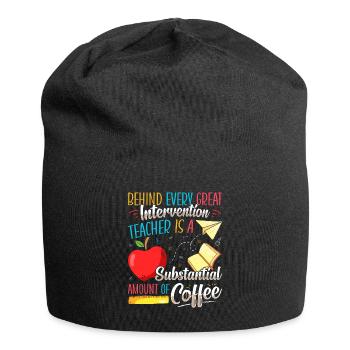 Enseignant d’intervention, Spécialiste de l’intervention - Bonnet en jersey - noir - Devant