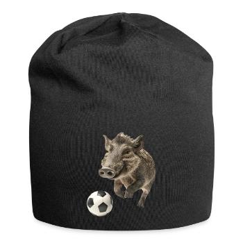 Warzenschwein - Jersey-Beanie - Schwarz - Vorne