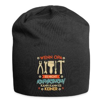 Opi WENN OPA ES NICHT REPAIEREN KANN KANNS KEINER - Jersey-Beanie - Schwarz - Vorne