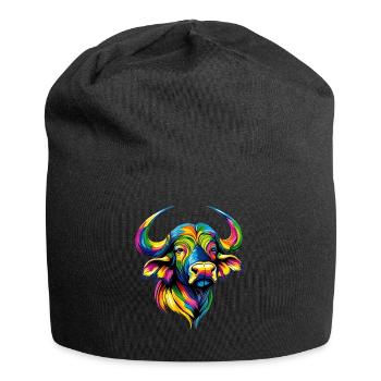 Buffalo Cape Buffalo Safari African Buffalo - Jersey Beanie - black - Front