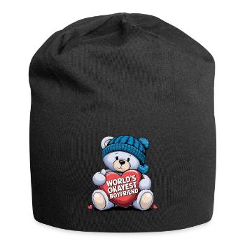 Partner Schatz Valentinstag Liebe lustiger Spruch - Jersey-Beanie - Schwarz - Vorne