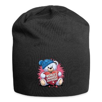 Partner Schatz Valentinstag Liebe lustiger Spruch - Jersey-Beanie - Schwarz - Vorne