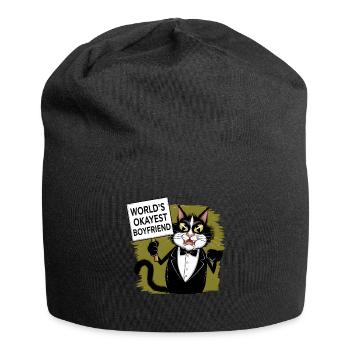 Partner Schatz Valentinstag Liebe lustiger Spruch - Jersey-Beanie - Schwarz - Vorne