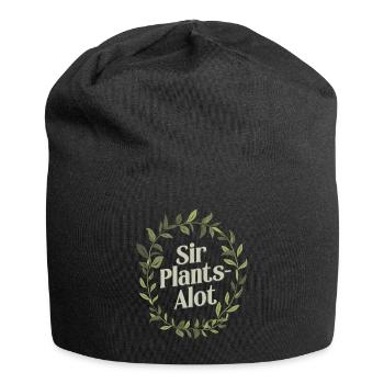 Jardiniers Hommes, Papas Plantes Vertes - Sir Plants-Alot - Bonnet en jersey - noir - Devant