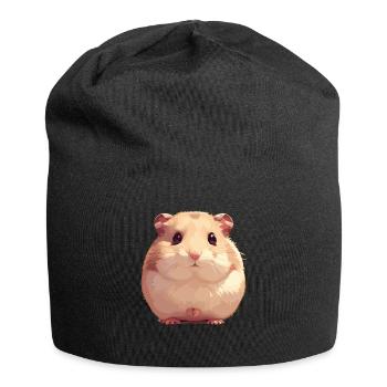 Hamster - Jersey-Beanie - Schwarz - Vorne