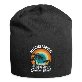 Tout ce qui m’intéresse, c’est d’être sur Sanibel - Bonnet en jersey - noir - Devant