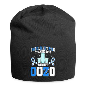 Griechenland Ouzo - Jersey-Beanie - Schwarz - Vorne