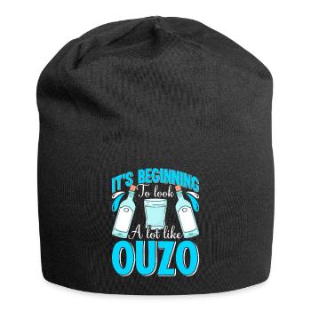 Griechenland Ouzo - Jersey-Beanie - Schwarz - Vorne