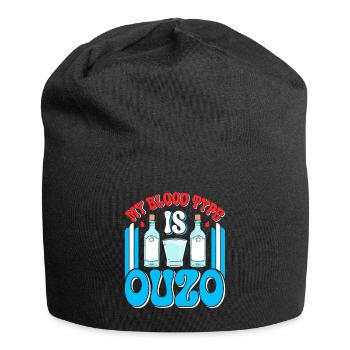 Griechenland Ouzo - Jersey-Beanie - Schwarz - Vorne