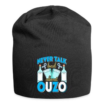 Griechenland Ouzo - Jersey-Beanie - Schwarz - Vorne