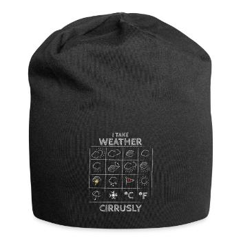 Je prends météo météorologue météo ciel - Bonnet en jersey - noir - Devant