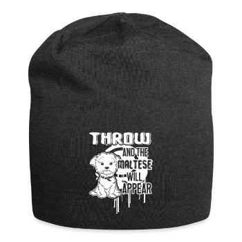 Maltese Will Appear - Jersey Beanie - charcoal grey - Front