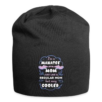 Cooler Manatee Mom - Jersey Beanie - black - Front