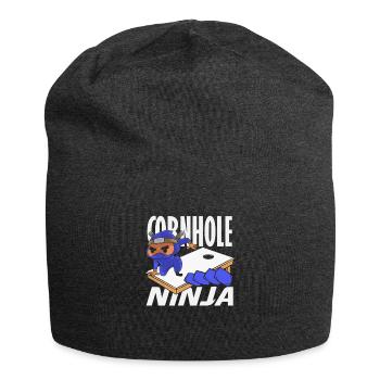 Cadeau amusant de joueur de cornhole - Bonnet en jersey - charbon - Devant