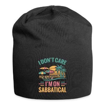 Je m’en fiche, je suis en congé sabbatique - Bonnet en jersey - noir - Devant