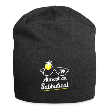 Almost on sabbatical - Jersey Beanie - charcoal grey - Front