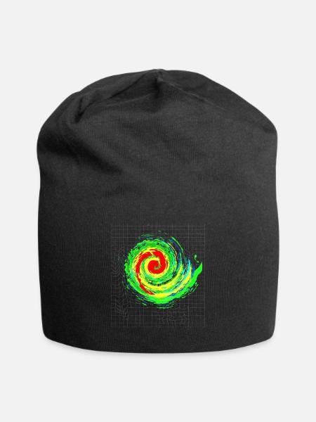 Faszinierender Sturm Tornado Wirbel - Jersey-Beanie - Schwarz