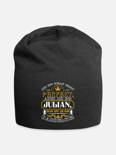 Lustiges JULIAN zum Namenstag mit Name Namens - Jersey-Beanie - Schwarz