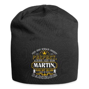 Funny MARTIN for Name Day with Name Name - Jersey Beanie - black - Front