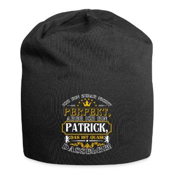 PATRICK drôle pour la journée du nom avec le nom du nom - Bonnet en jersey - noir - Devant