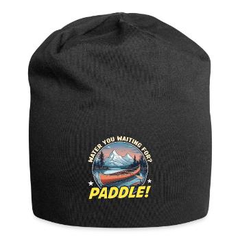 Canoë L’eau que vous attendez aime pagayer - Bonnet en jersey - noir - Devant