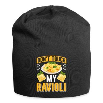 Hands off my ravioli motif - Jersey Beanie - black - Front