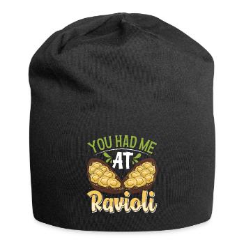 Hands off my ravioli motif - Jersey Beanie - black - Front