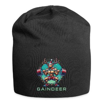Strong Gaindeer Fitness Reindeer Gym Humor - Jersey Beanie - black - Front