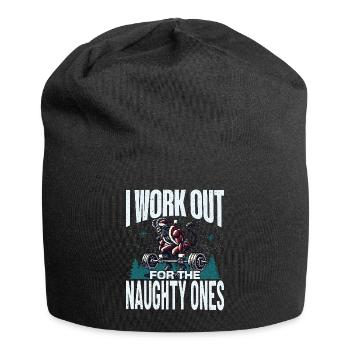 Krampus trains for naughty kids - Jersey Beanie - black - Front