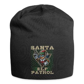 Santa Elf Patrol Christmas Fun - Jersey Beanie - black - Front