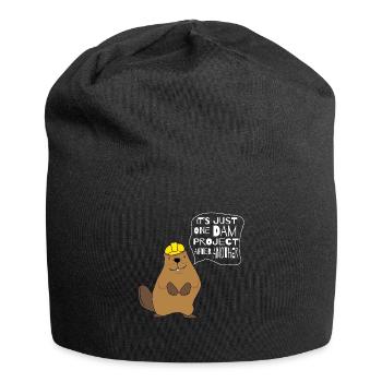 It ́s Just One Dam Beaver Cartoon Kids - Jersey Beanie - black - Front