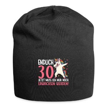 Finally 30 Now just growing up - Jersey Beanie - black - Front