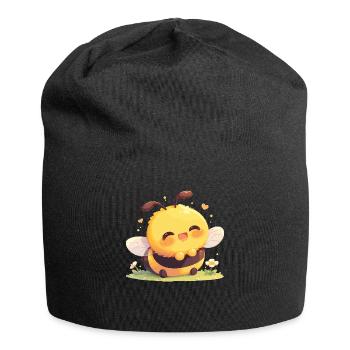 Bienen Biene - Jersey-Beanie - Schwarz - Vorne