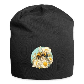 Bienen Biene - Jersey-Beanie - Schwarz - Vorne
