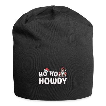 Père Noël Cowboy Ho Ho Howdy - Bonnet en jersey - noir - Devant