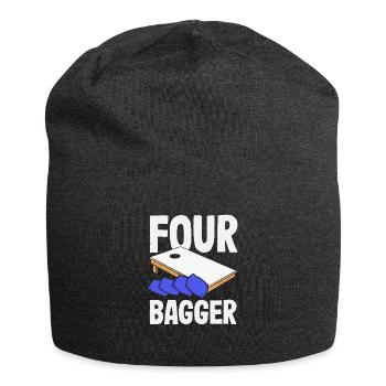 Cadeau amusant de joueur de cornhole - Bonnet en jersey - charbon - Devant