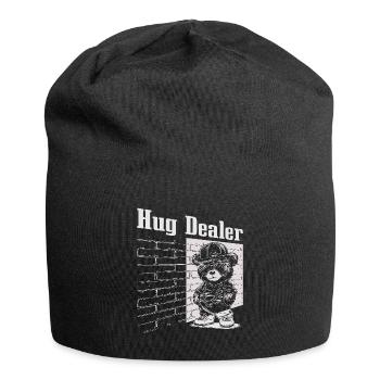 Cool Gangster Teddy Bear as Hug Dealer - Jersey Beanie - black - Front