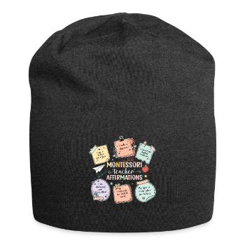 Montessori-lehrerin Ich Erhebe Mich, Indem Ich - Jersey-Beanie - Anthrazit - Vorne