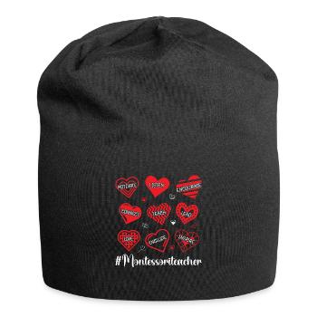 Montessori-lehrerin Ich Erhebe Mich, Indem Ich - Jersey-Beanie - Schwarz - Vorne