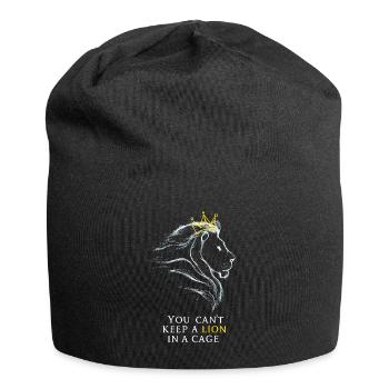 You cant keep a lion in a cage - Jersey Beanie - black - Front