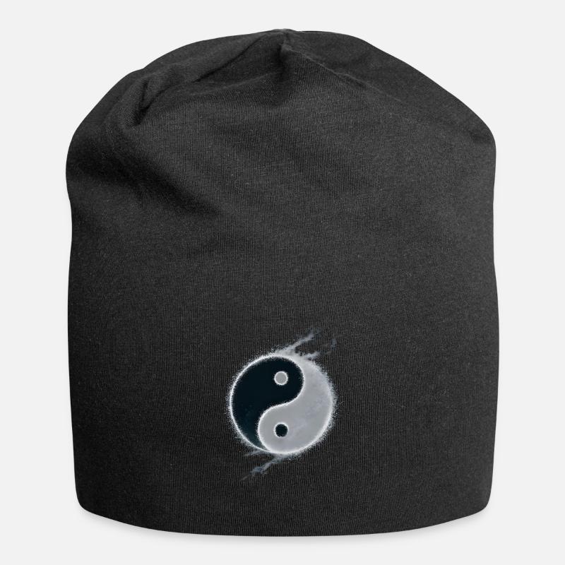 Yin Yang - Bonnet en jersey - noir