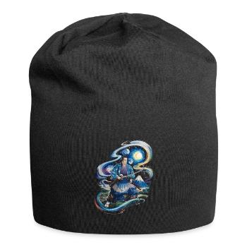 Samurai Ronin mount fuji japanese - Jersey Beanie - black - Front