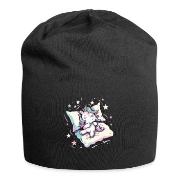 Sleep pajama nightgown unicorn - Jersey Beanie - black - Front
