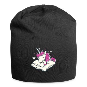 Sleep pajama nightgown unicorn - Jersey Beanie - black - Front