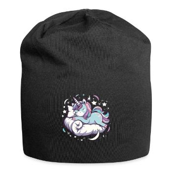 Sleep pajama nightgown unicorn - Jersey Beanie - black - Front