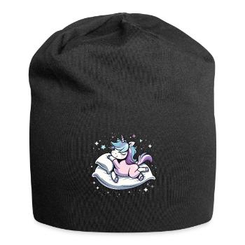 Sleep pajama nightgown unicorn - Jersey Beanie - black - Front
