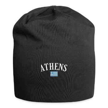 Athènes Grèce Drapeau grec Grec - Bonnet en jersey - noir - Devant