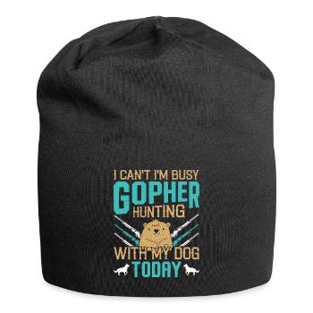 Murmeltier, Jäger, Jagd - Jersey-Beanie - Schwarz - Vorne