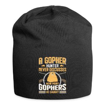 Marmotte, Chasseur, Chasse - Bonnet en jersey - noir - Devant