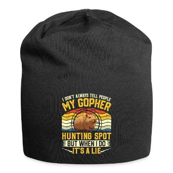 Marmotte, Chasseur, Chasse - Bonnet en jersey - noir - Devant